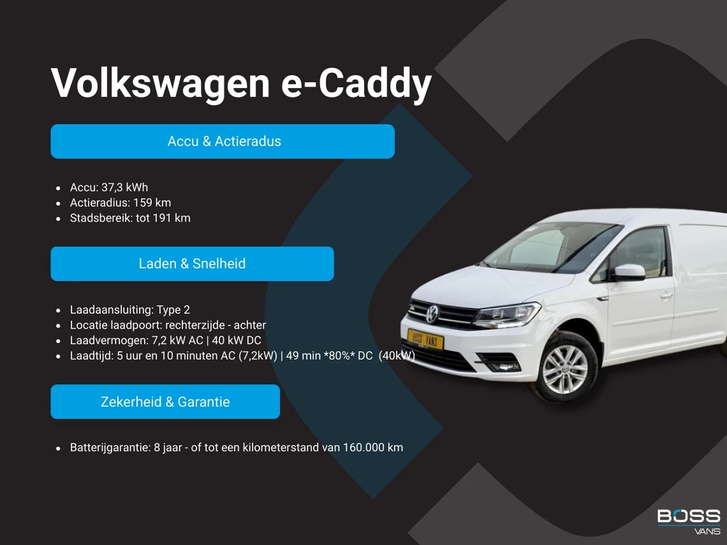 Volkswagen Caddy e-Caddy 37kWh 113PK